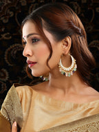 Ruby Raang Gold Polished Multi-Color Kundan Loops | Grocsy