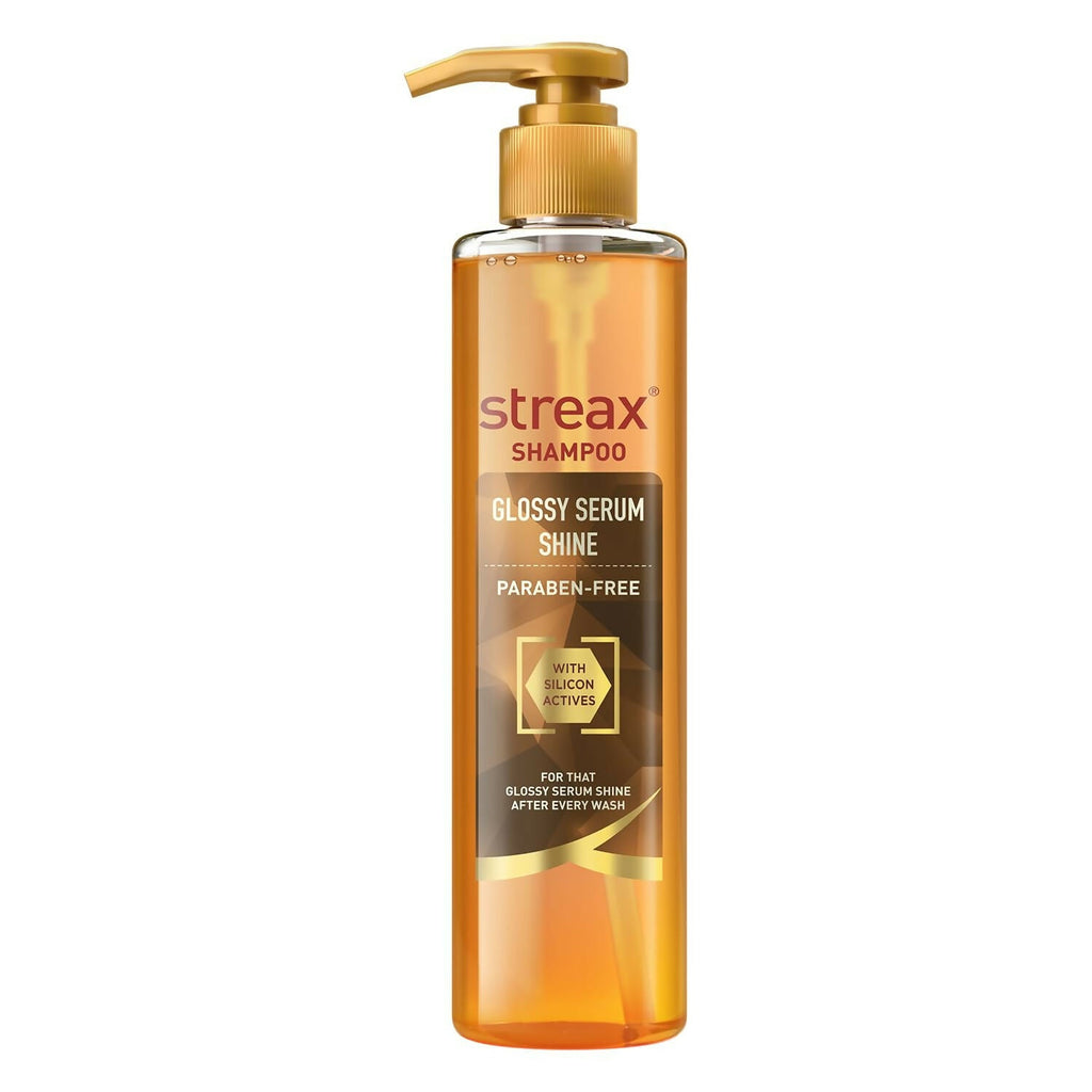Streax Glossy Serum Shine Shampoo with Silicon Actives For Frizzy and Dry Hair | Grocsy