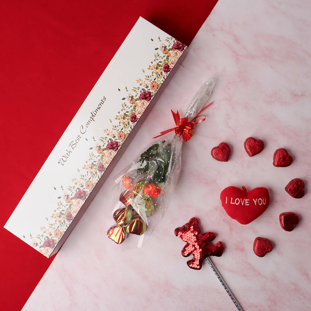 Dibha Ruchoks Valentines Special Heart Shape Chocolates Bouquet | Grocsy