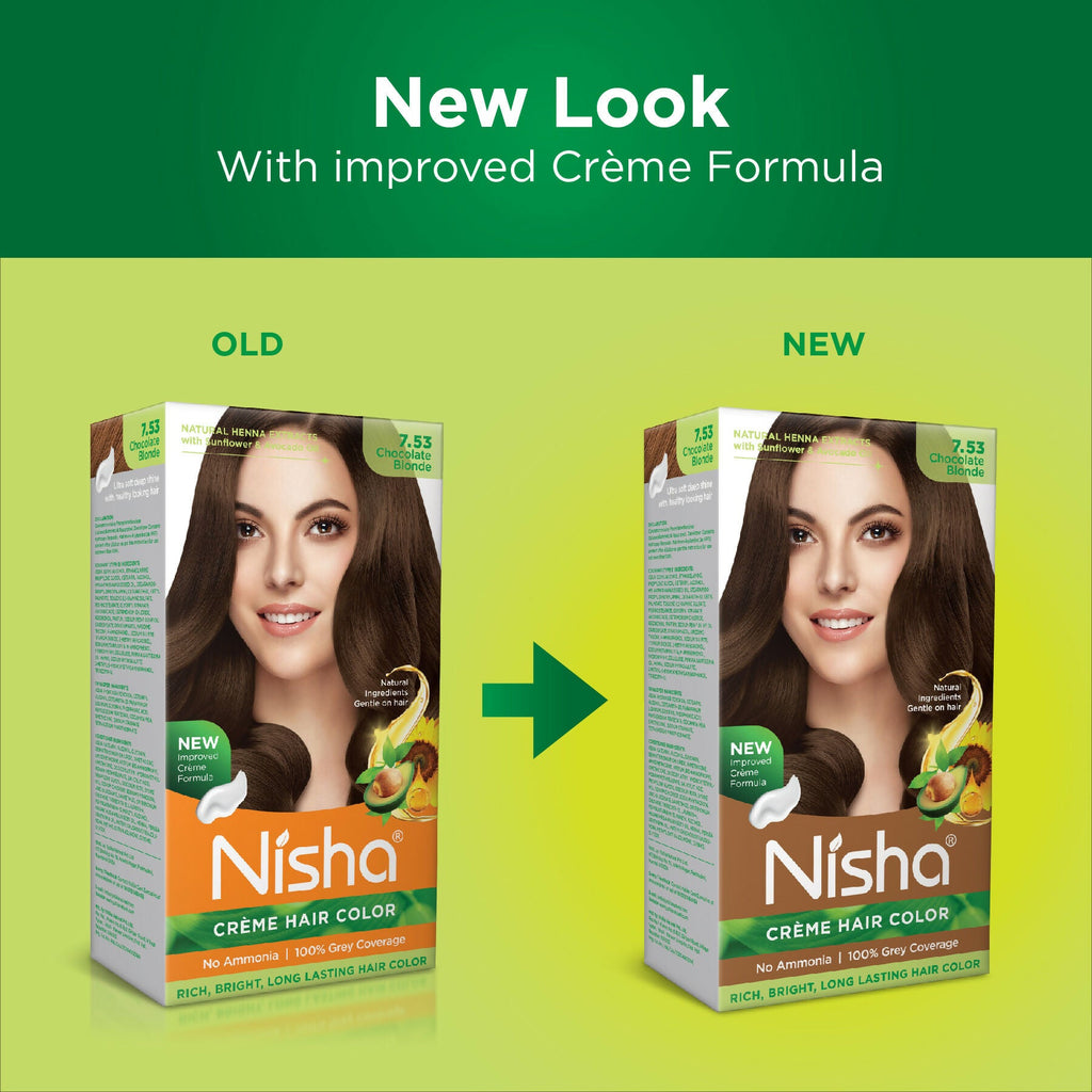 Nisha Creme Hair Color for Women - Chocolate Blonde | Grocsy