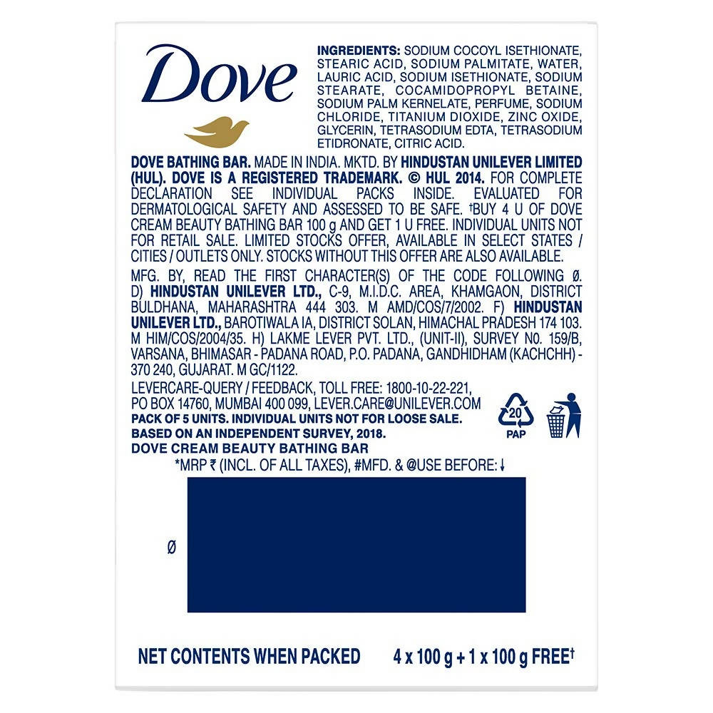 Dove Cream Beauty Bathing Bar | Grocsy