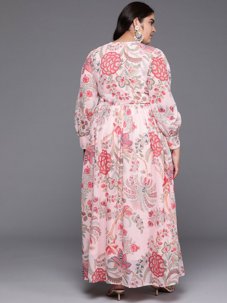 Ahalyaa Women's Traditional wear Ethnic Dress - Pink | Grocsy