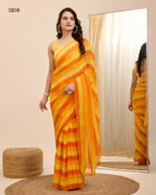 Yellow Georgette Designer Printed Ready To Wear Saree - Ibiza | Grocsy