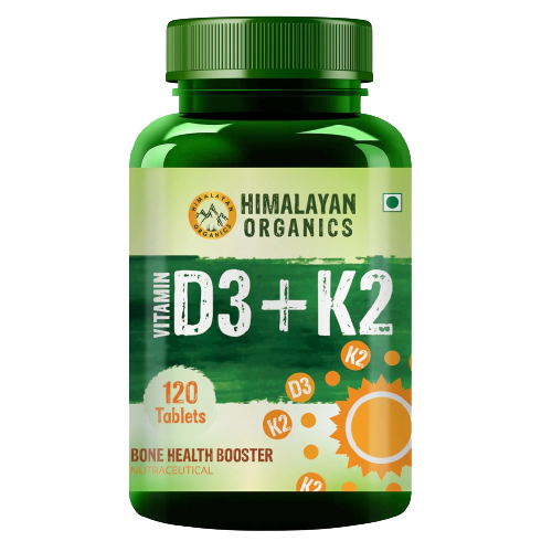 Himalayan Organics Plant Based D3 + K2 Capsules | Grocsy