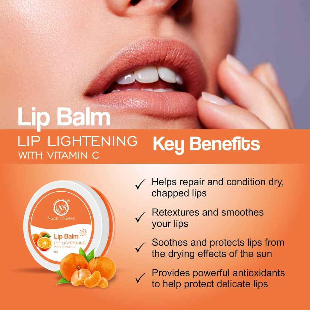 Nuerma Science Vitamin C Lip Balm | Nourishing, Hydrated & Soft Lips | Grocsy