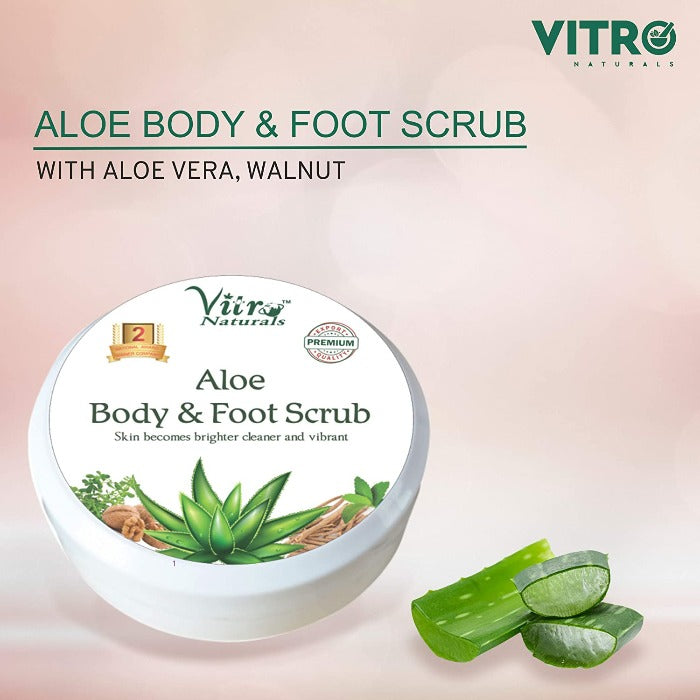 Vitro Naturals Aloe Body & Foot Scrub | Grocsy