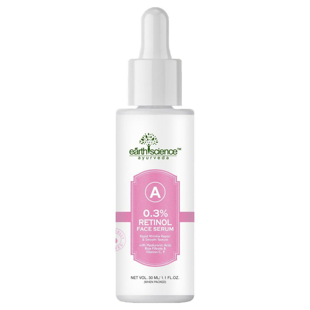 Earth Science Ayurveda 0.3% Retinol + Hyaluronic Acid Night Face Serum | Grocsy