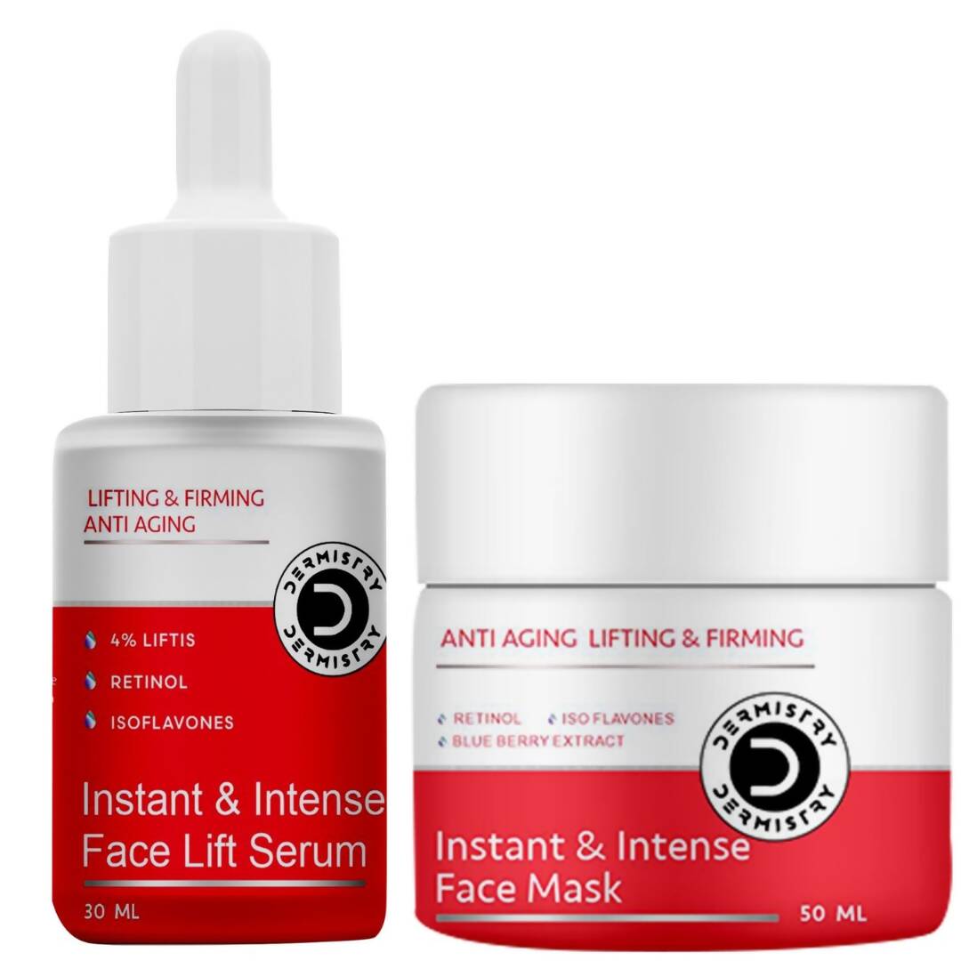 Dermistry Anti Aging Instant Intense Face Lift Serum & Instant Intense Face Mask | Grocsy