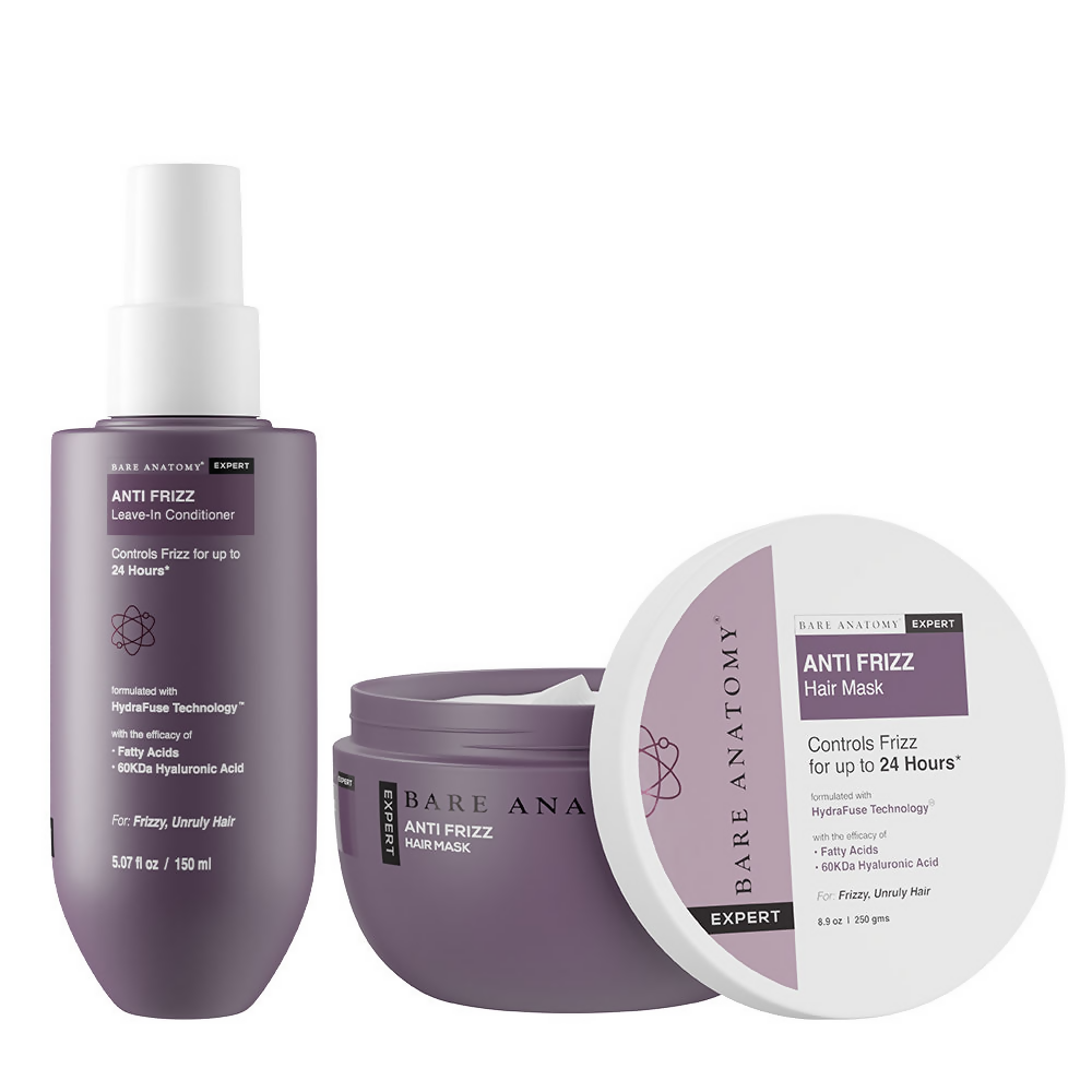 Bare Anatomy Expert Anti-Frizz Hair Mask & Leave-In Conditioner Duo | Grocsy