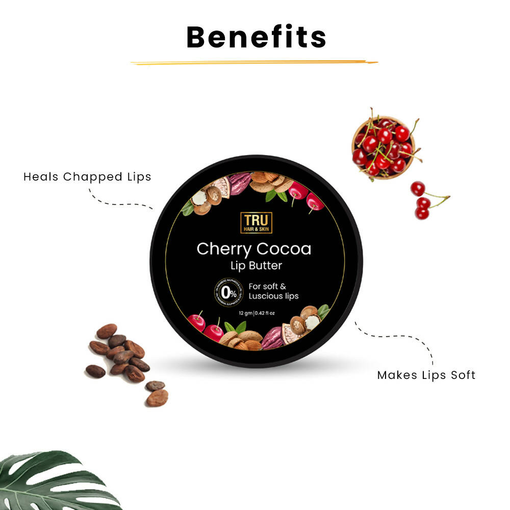 Tru Hair & Skin Cherry Cocoa Lip Butter | Grocsy