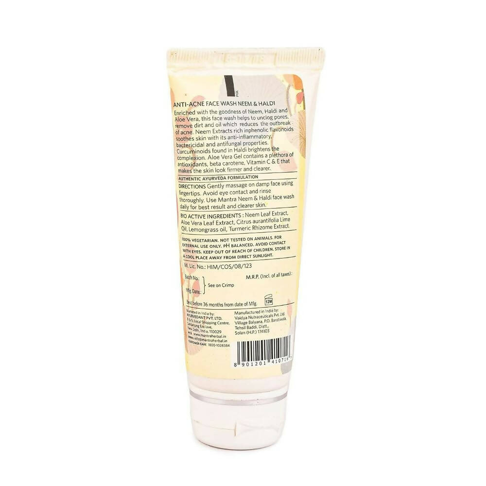 Mantra Herbal Neem and Haldi Anti-Acne Face Wash | Grocsy