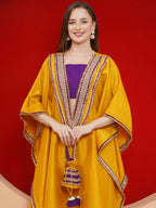 Joban Fashion Yelow Kaftaan Set with ineer and Potli | Grocsy