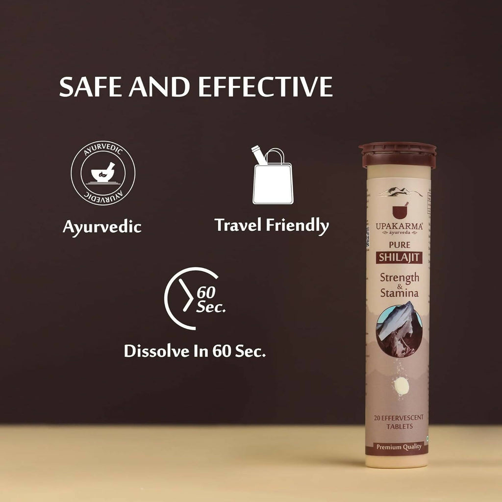 Upakarma Ayurveda Pure SJ Effervescent Tablets in 3 Unique Flavors (Pure SJ, Orange & Blueberry) Combo | Grocsy