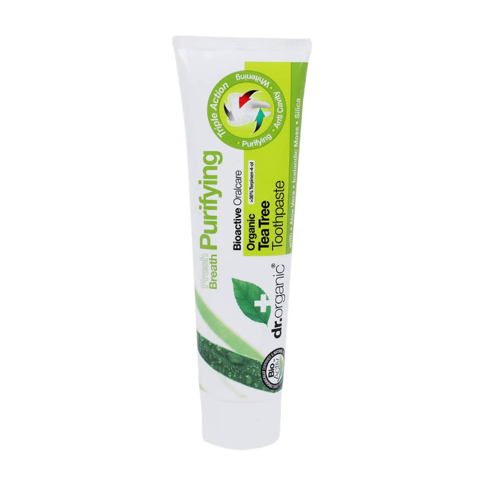 Dr.Organic Tea Tree Purifying Toothpaste | Grocsy