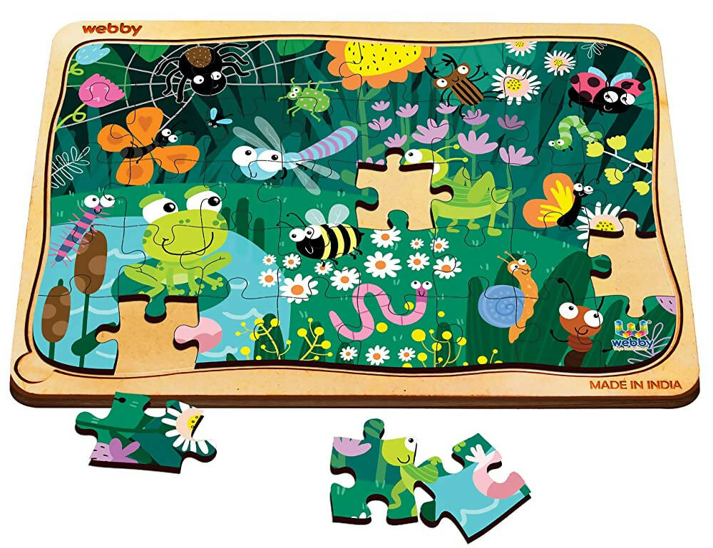 Webby Amazing Bugs Wooden Jigsaw Puzzle- 40 Pcs | Grocsy
