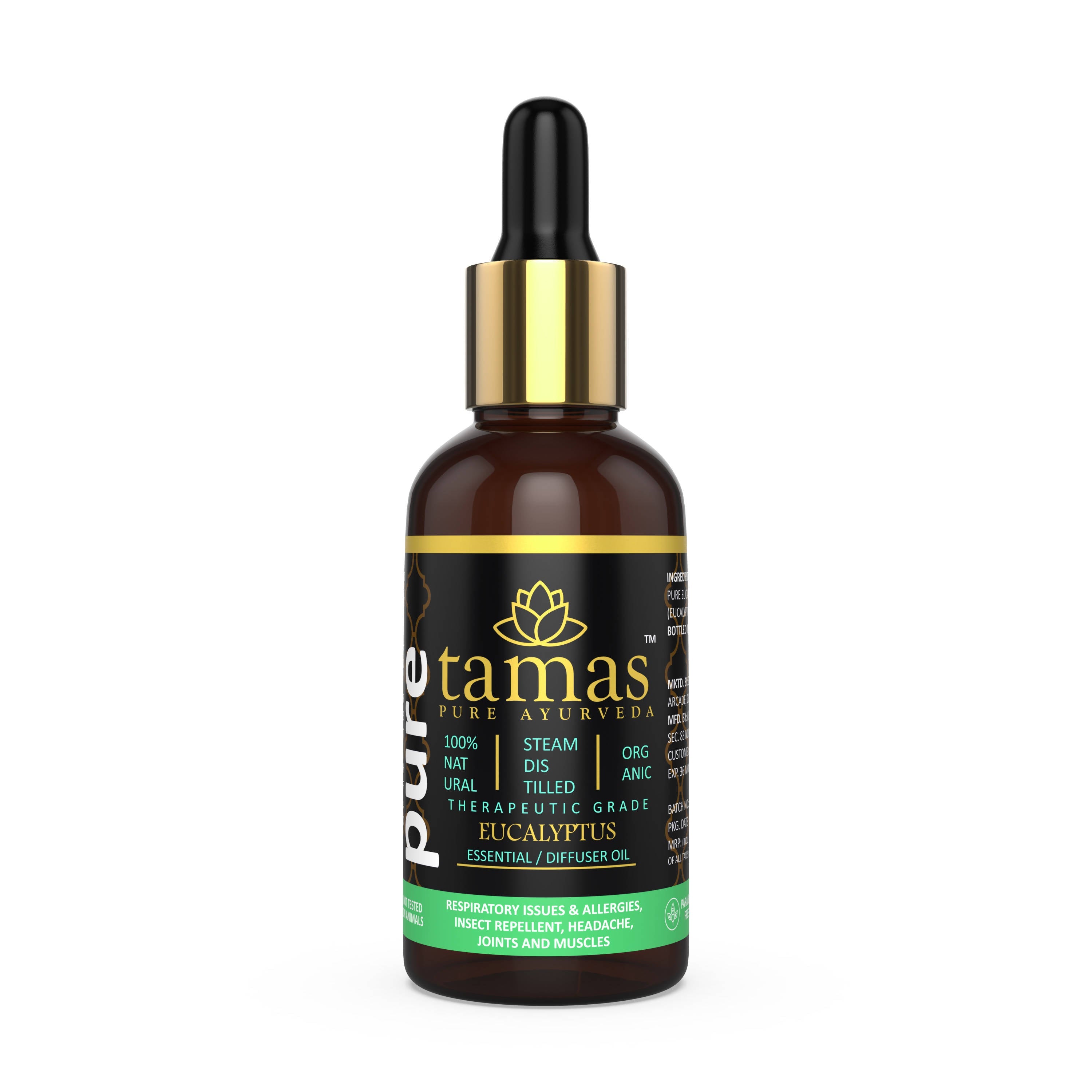 Tamas Pure Ayurveda 100% Organic Eucalyptus Essential Oil- USDA Certified Organic | Grocsy