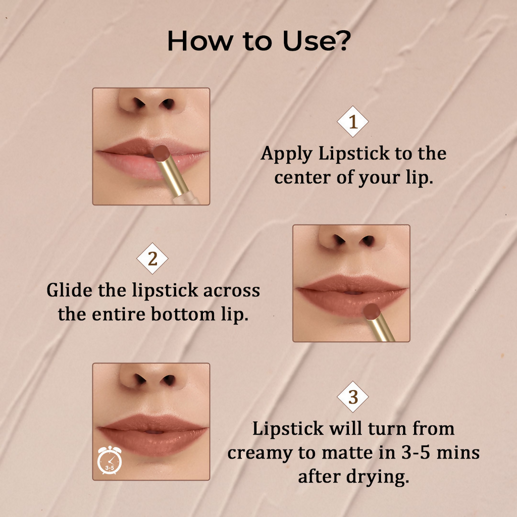 The Natural Wash Silky Matte Fusion Longstay Bullet Lipstick - Venus Violet | Grocsy