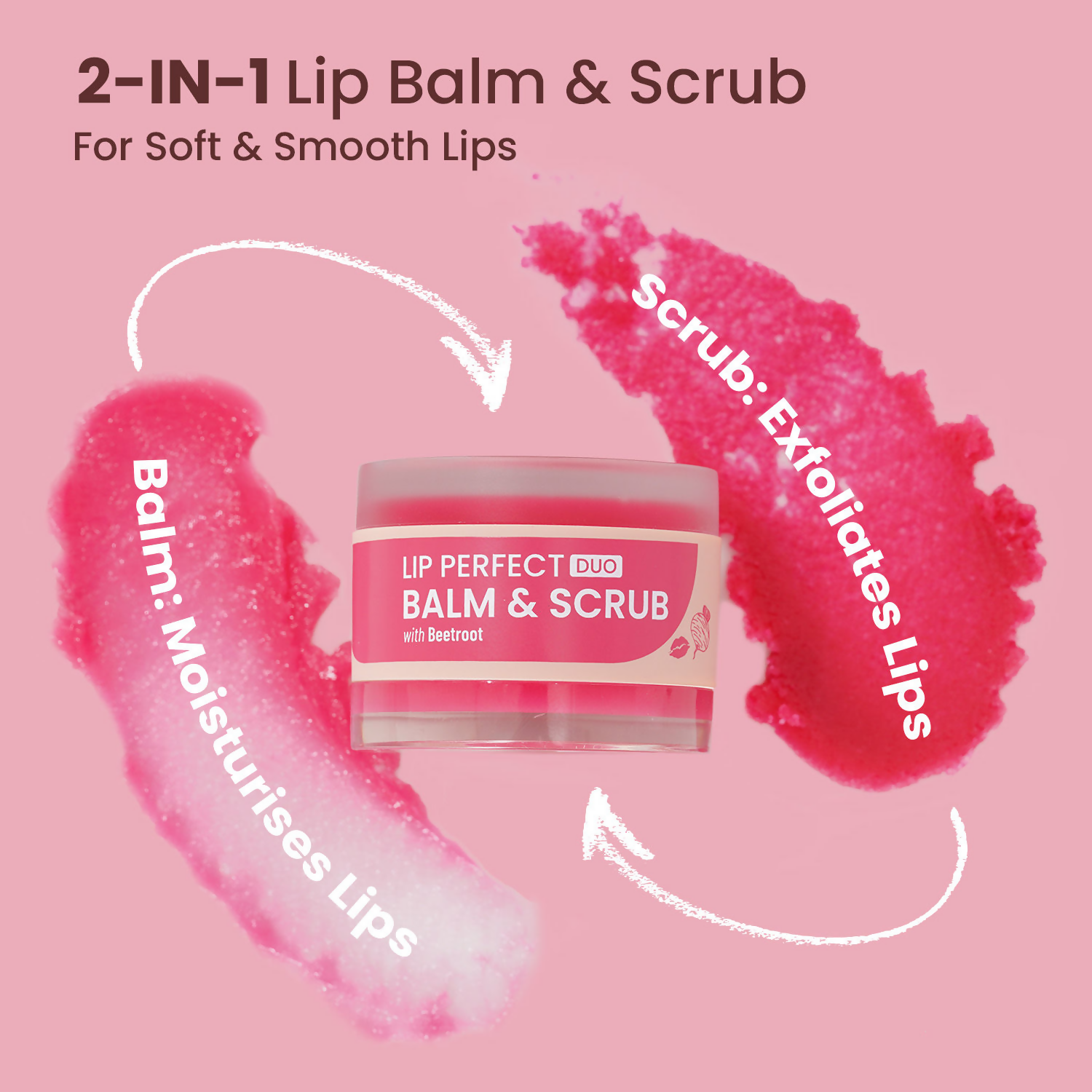Swiss Beauty Lip Perfect Duo Balm & Scrub - Beetroot | Grocsy