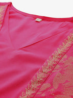 Ahalyaa Women's Traditional wear Ethnic Dress - Pink | Grocsy