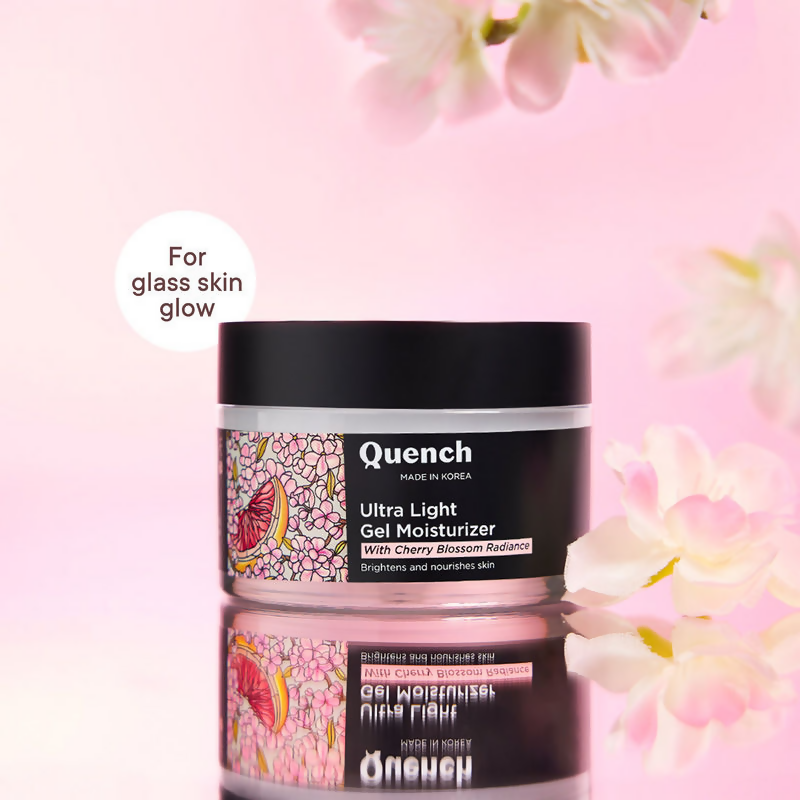 Quench Ultra Light Gel Moisturizer With 2% Niacinamide & Cherry Blossom For Intense Brightening | Grocsy