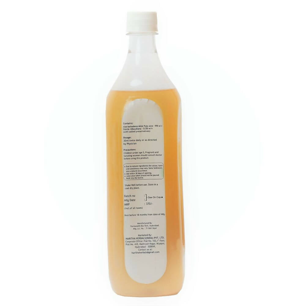 Haritha Herbals Aloe Vera Juice with Stevia | Grocsy