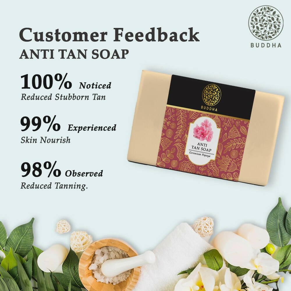 Buddha Natural Anti Tan Soap - Tan Removal, Dead Skin Removal, De Tan Naturally | Grocsy