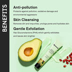 Quench Botanics Bravocado Pollution Rescue Cream Face Wash With Avocado, Rice Water & Pomegranate, Korean Beauty | Grocsy