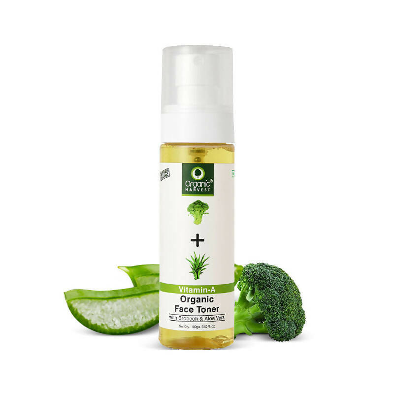 Organic Harvest Vitamin A Organic Face Toner with Broccoli & Aloe Vera | Grocsy