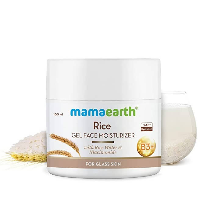 Mamaearth Rice Gel Face Moisturizer With Rice Water & Niacinamide | Grocsy