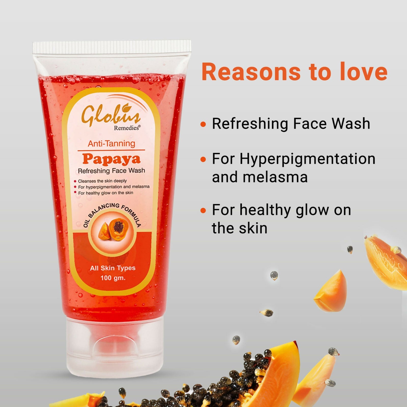 Globus Remedies Papaya Face Wash | Grocsy