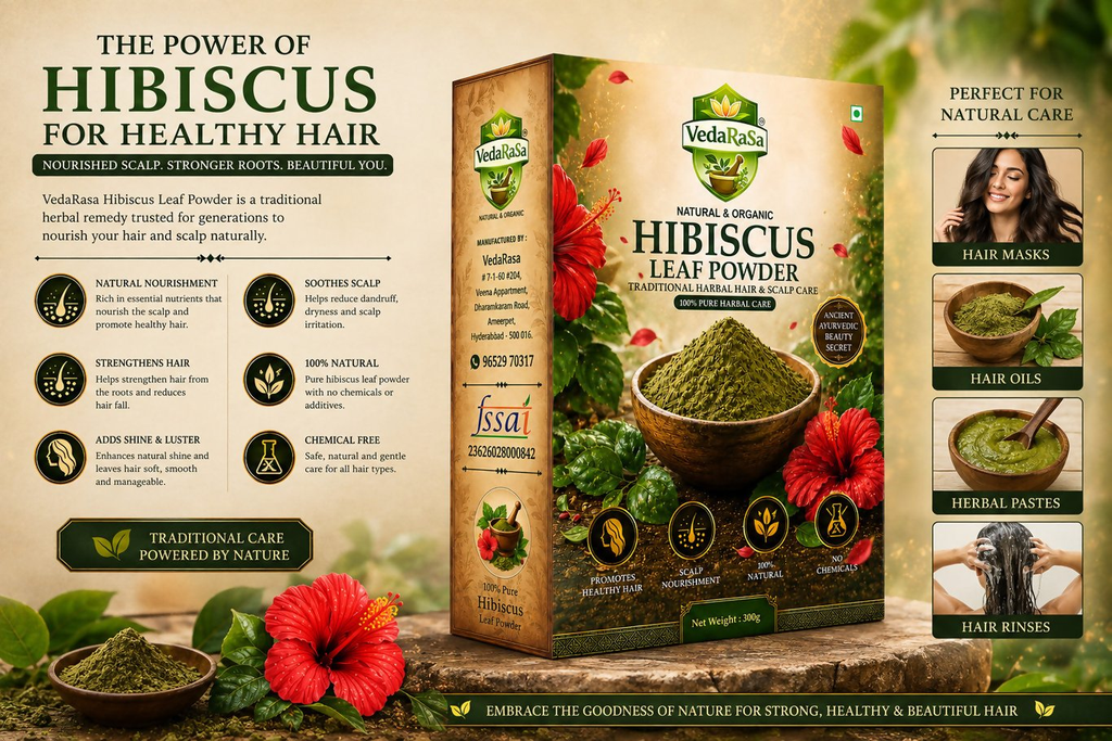 VedaRasa Dried Hibiscus Leaf Powder | Grocsy