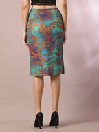 Myshka Women's Multi Printed Knee Length Party Embellished Skirts | Grocsy