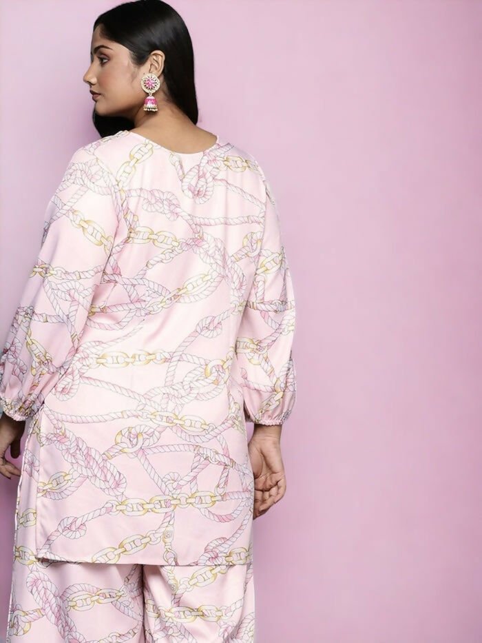 Ahalyaa Women's Traditional wear Tunic - Pink | Grocsy