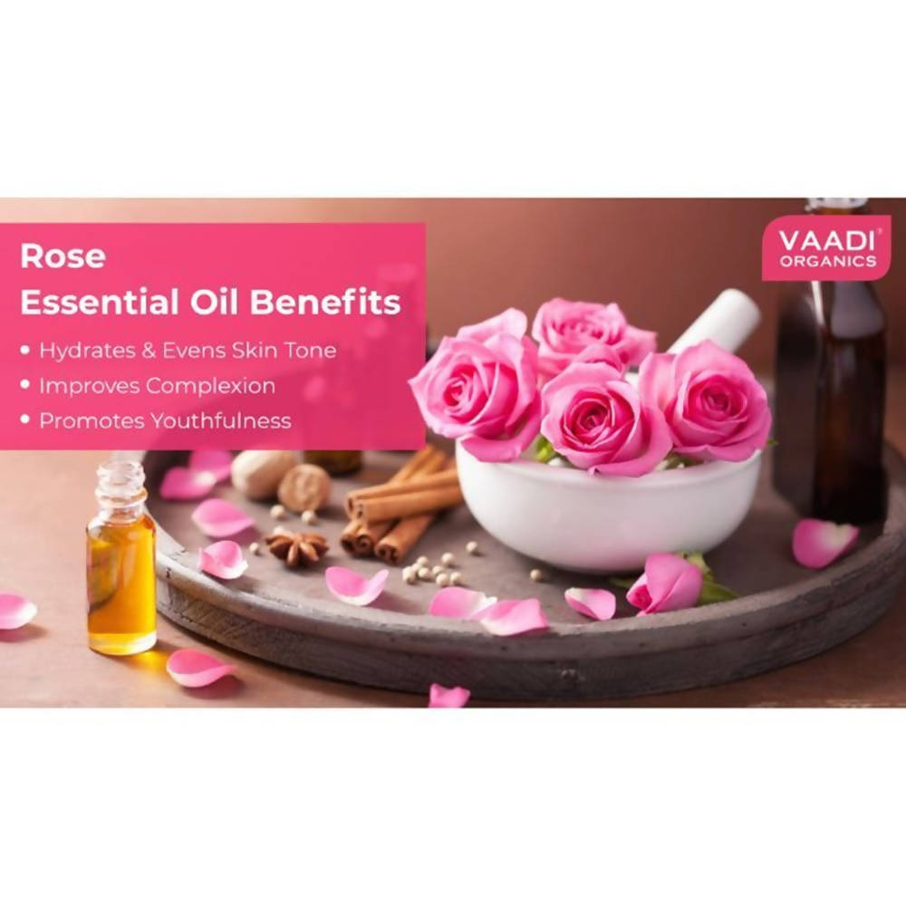 Vaadi Herbals Rose 100% Pure Essential Oil Therapeutic Grade 10 Ml | Grocsy