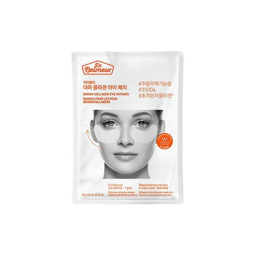 The Face Shop Dr.Belmeur Derma Collagen Hydrogel Eye Patches, For Under Eye Dark Cicle & Wrinkles | Grocsy