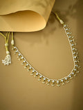 Nuyug 22K Gold-Plated Pearl Drops Matha Patti cum Necklace | Grocsy