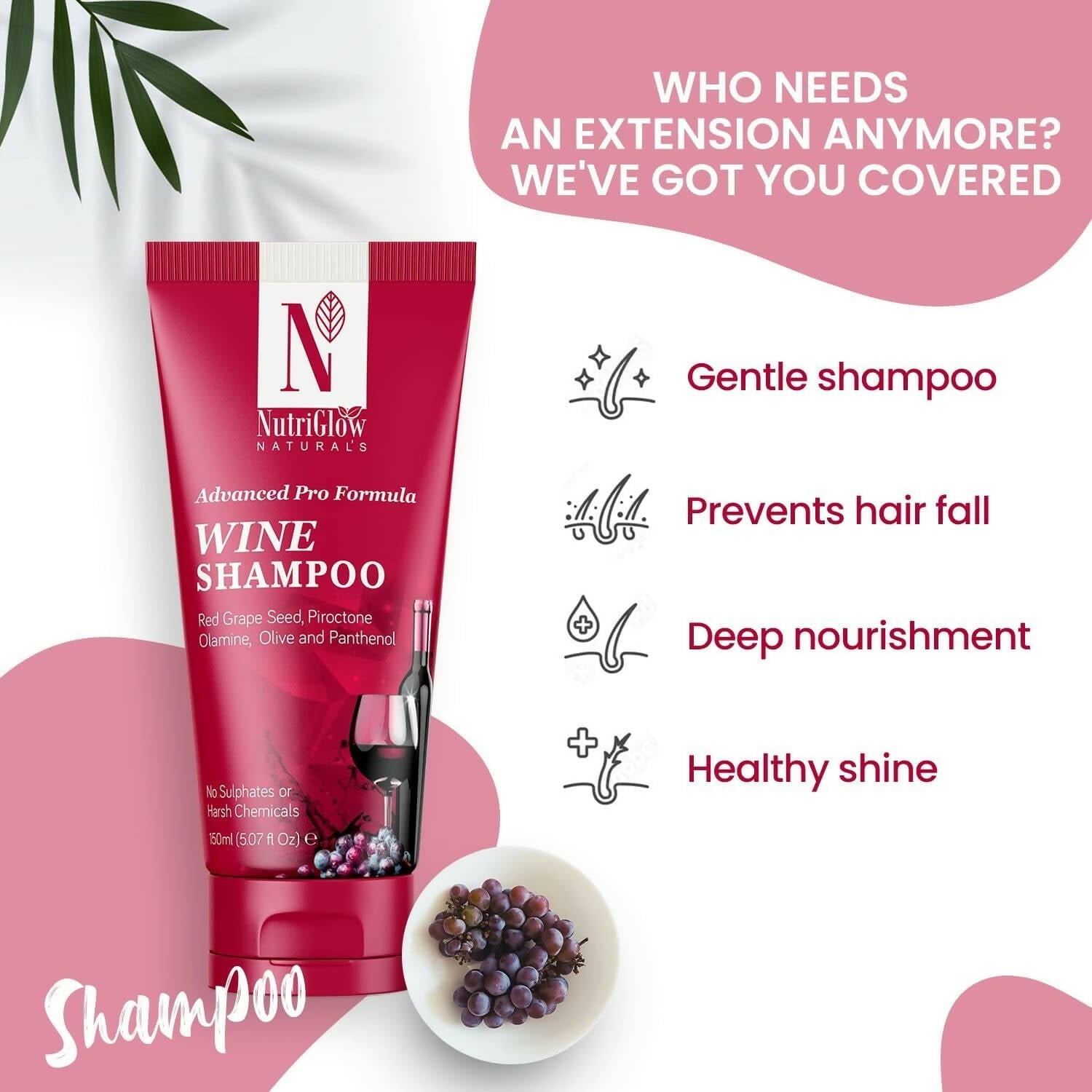 NutriGlow NATURAL'S Advanced Pro Formula Wine Hair Spa | Grocsy
