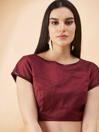Maroon Lycra Embossed Fancy Velvet, Sequins Embroidery, Frill Details Saree - Norita Hit Design | Grocsy