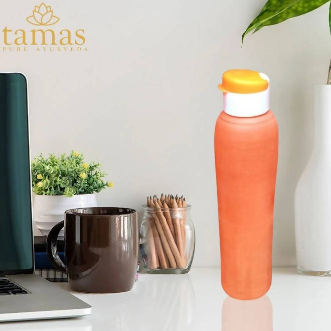 Tamas Handmade & Eco-Friendly Earthen Carry Water Bottle With Sipper Cap | Grocsy