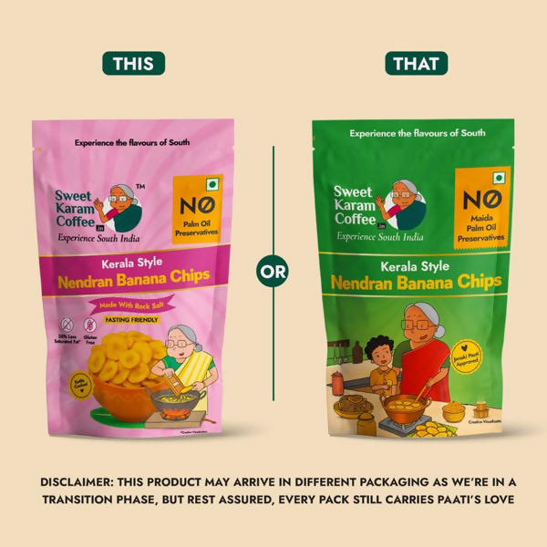 Sweet Karam Coffee Nendran Banana Chips - Rock Salt (Fasting Special) | Grocsy