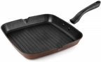 Cello Aluminium Non Stick Grill Pan Square Black | Grocsy
