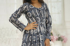 Aayaa Designer Printed Faux Georgette with Embroidery Zari Sequins-work Kids Gown | Grocsy