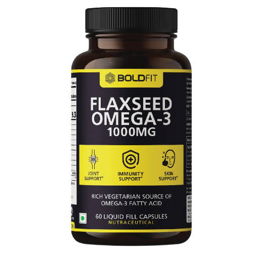 Boldfit Flaxseed Omega-3 1000mg Capsules | Grocsy