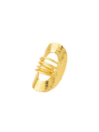 NVR Women's Western Gold-Polished Adjustable Finger Ring | Grocsy