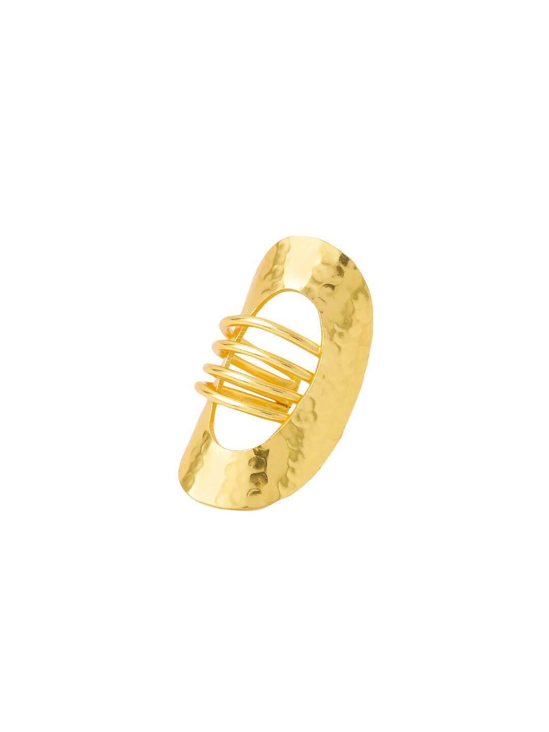 NVR Women's Western Gold-Polished Adjustable Finger Ring | Grocsy