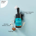 Pilgrim Volcanic Lava Ash Foaming Face Wash with Brush | Grocsy