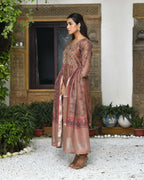 Vaasva Women's Chanderi Printed Suit Set With Pant And Printed Dupatta | Grocsy