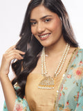 White Brass Gold-Polished Necklace - Ruby Raang | Grocsy