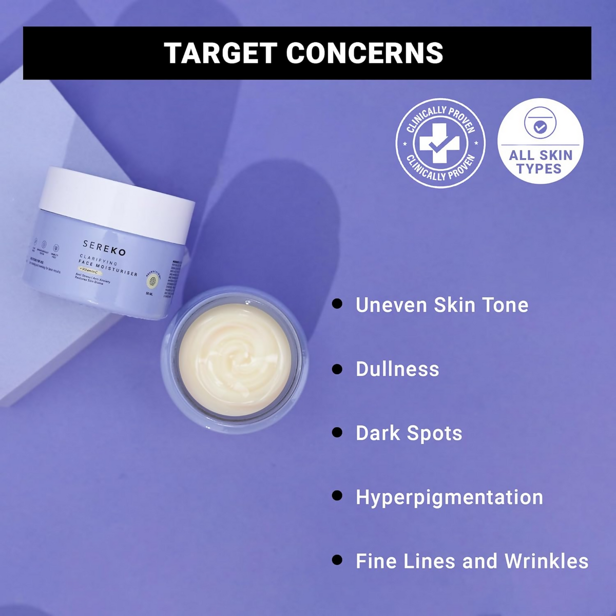 Sereko Vitamin C Night Face Cream for Brightening & Glowing Skin | Grocsy