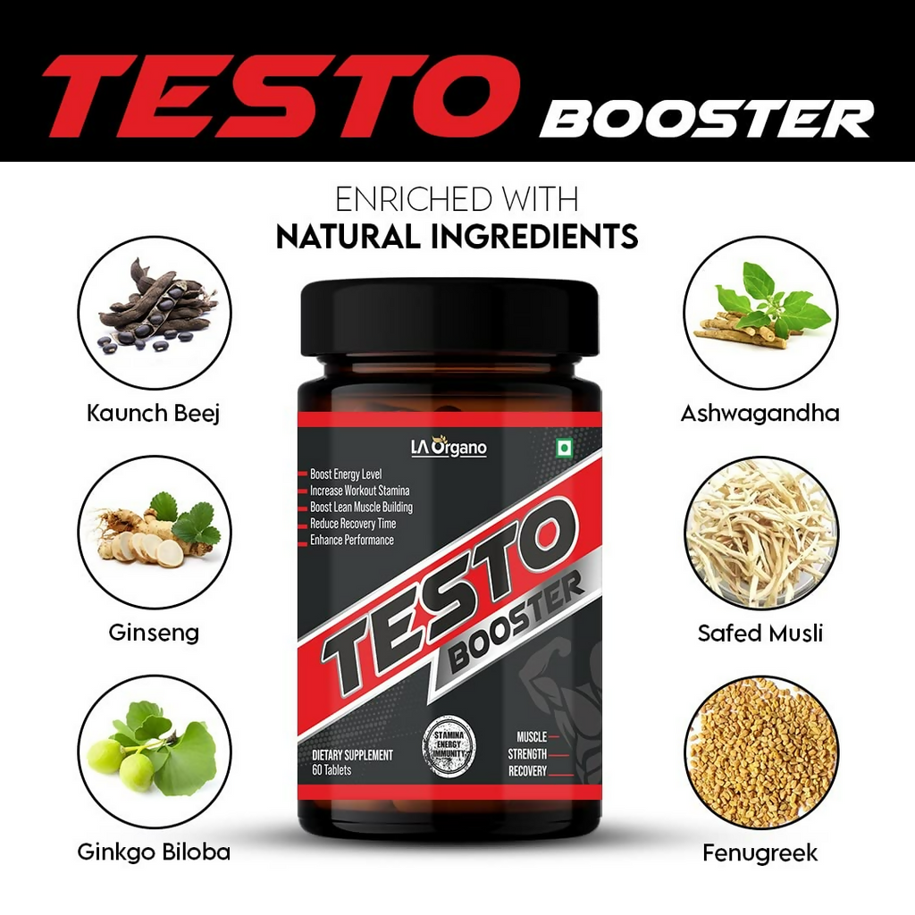 LA Organo Testo Booster Tablets | Grocsy